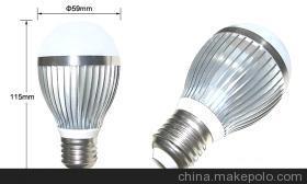 【【周年慶促銷】高光效LED球泡燈 5W 足功率LED燈泡12元起】?jī)r(jià)格,廠家,圖片,LED球泡燈,深圳市華明城光電-